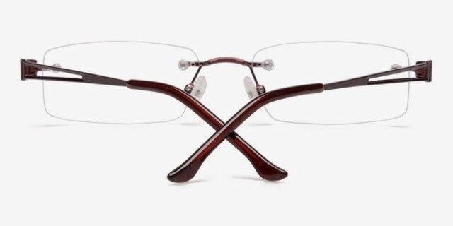 Ottawa Burgundy MetalEyeglass Frames from EyeBuyDirect, Closed View