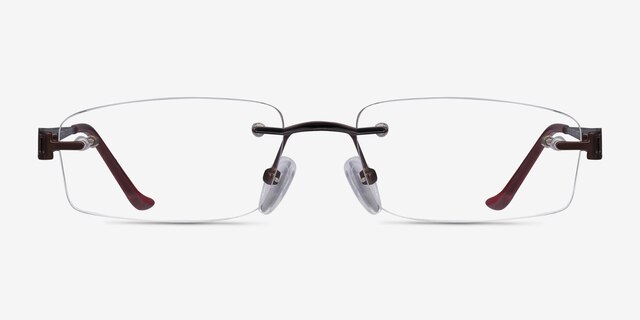Ottawa Brown MetalEyeglass Frames from EyeBuyDirect, Front View
