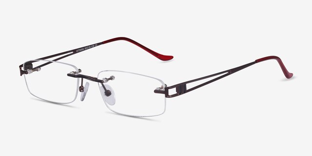 Ottawa Brown MetalEyeglass Frames from EyeBuyDirect, Angle View