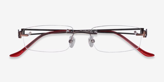 Ottawa Brown MetalEyeglass Frames from EyeBuyDirect, Closed View