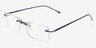 Pickering Blue MetalEyeglass Frames from EyeBuyDirect, Angle View