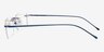 Pickering Blue MetalEyeglass Frames from EyeBuyDirect, Side View