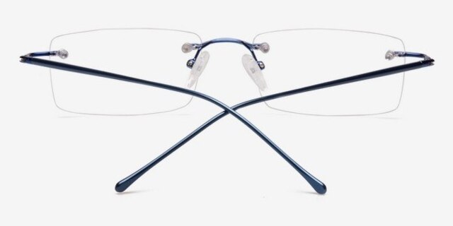 Pickering Blue MetalEyeglass Frames from EyeBuyDirect, Closed View