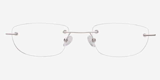 Chita Silver MetalEyeglass Frames from EyeBuyDirect, Front View