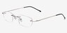 Chita Silver MetalEyeglass Frames from EyeBuyDirect, Angle View