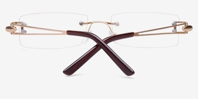 Halo Golden MetalEyeglass Frames from EyeBuyDirect, Closed View