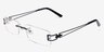 Halo Black MetalEyeglass Frames from EyeBuyDirect, Angle View