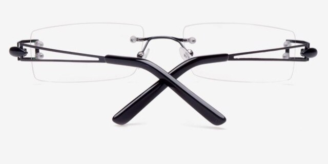 Halo Black MetalEyeglass Frames from EyeBuyDirect, Closed View