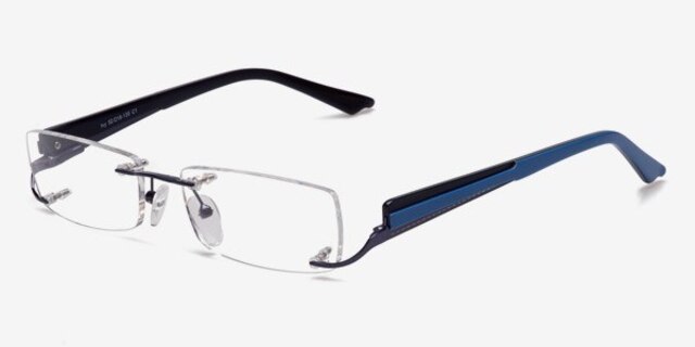 Ivy Blue MetalEyeglass Frames from EyeBuyDirect, Angle View