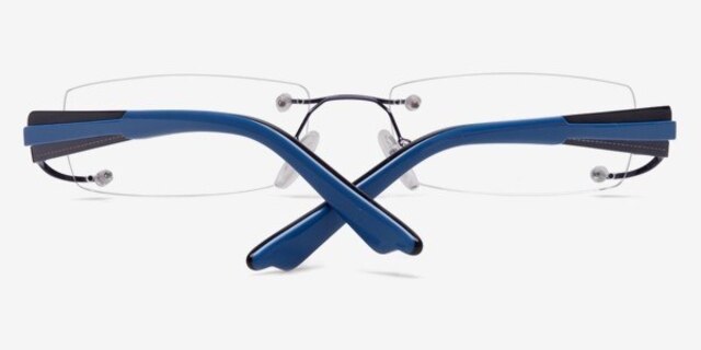 Ivy Blue MetalEyeglass Frames from EyeBuyDirect, Closed View