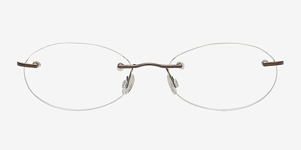 Amure Brown Metal Eyeglass Frames