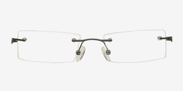 Hyvinkaa Black MetalEyeglass Frames from EyeBuyDirect, Front View