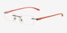 Hyvinkaa Burgundy MetalEyeglass Frames from EyeBuyDirect, Angle View