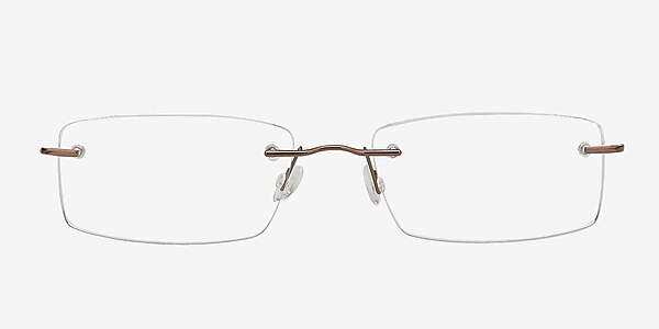 Polessk Brown Metal Eyeglass Frames