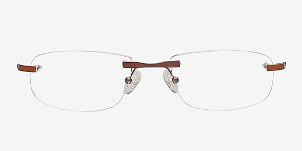 Neftegorsk Brown Metal Eyeglass Frames