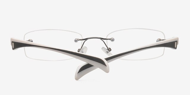 Chadron Noir MétalMontures de lunettes de vue d'EyeBuyDirect, Vue Rapprochée