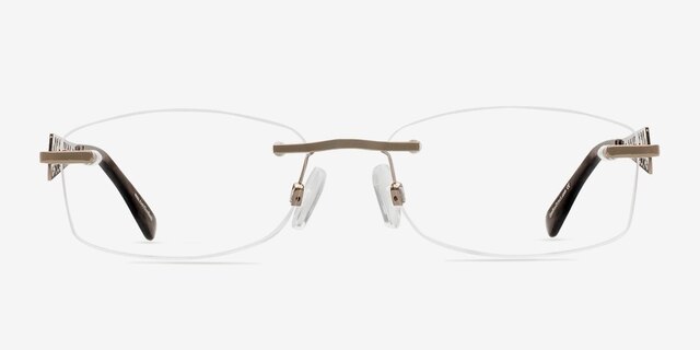 Rio Brown MetalEyeglass Frames from EyeBuyDirect, Front View