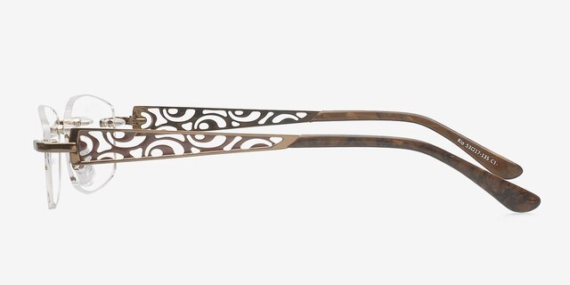Rio Brown MetalEyeglass Frames from EyeBuyDirect, Side View
