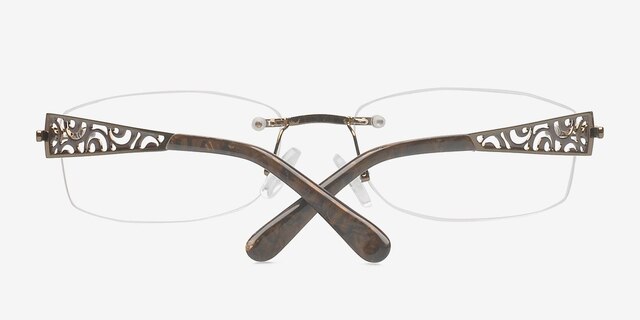 Rio Brown MetalEyeglass Frames from EyeBuyDirect, Closed View