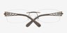 Rio Brown MetalEyeglass Frames from EyeBuyDirect, Closed View
