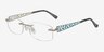 Rio Silver MetalEyeglass Frames from EyeBuyDirect, Angle View