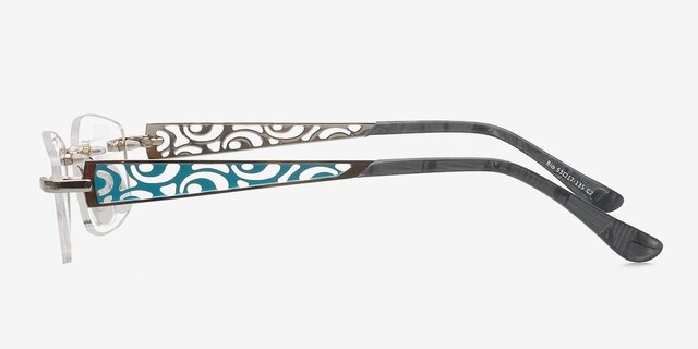 Rio Silver MetalEyeglass Frames from EyeBuyDirect, Side View