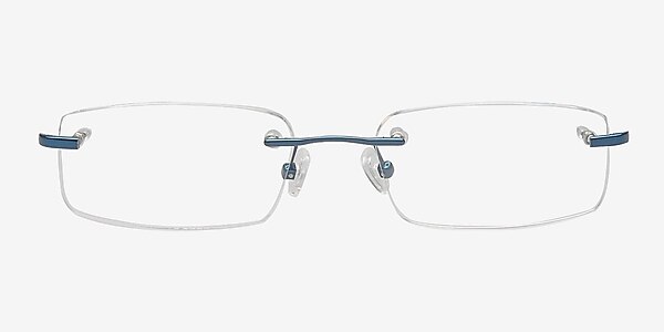 Alfredo Blue Metal Eyeglass Frames