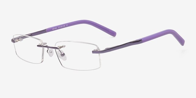 Alfredo Purple MetalEyeglass Frames from EyeBuyDirect, Angle View