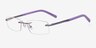 Alfredo Purple MetalEyeglass Frames from EyeBuyDirect, Angle View