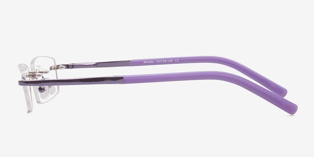 Alfredo Purple MetalEyeglass Frames from EyeBuyDirect, Side View