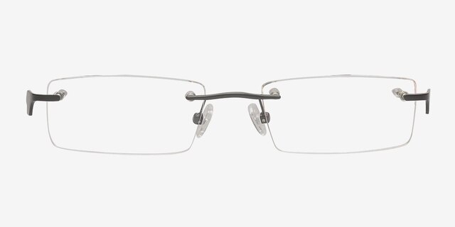 Allan Black MetalEyeglass Frames from EyeBuyDirect, Front View