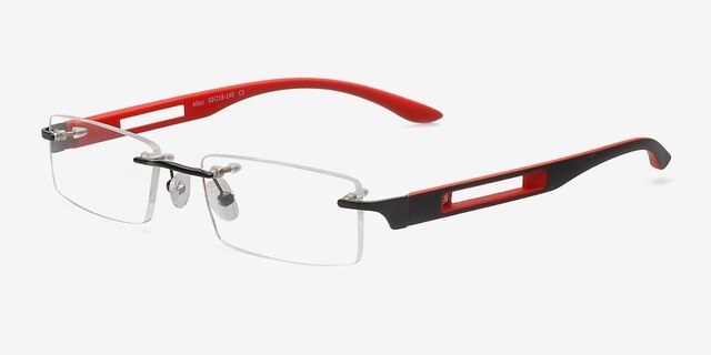 Allan Black MetalEyeglass Frames from EyeBuyDirect, Angle View