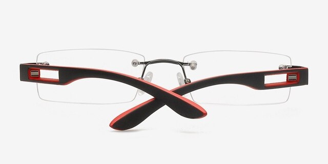 Allan Black MetalEyeglass Frames from EyeBuyDirect, Closed View