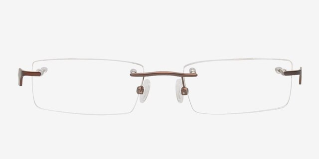 Allan Brun MétalMontures de lunettes de vue d'EyeBuyDirect, Vue de Face