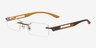 Allan Brun MétalMontures de lunettes de vue d'EyeBuyDirect, Vue d'Angle