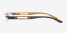 Allan Brun MétalMontures de lunettes de vue d'EyeBuyDirect, Vue de Côté