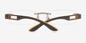 Allan Brun MétalMontures de lunettes de vue d'EyeBuyDirect, Vue Rapprochée