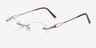 Blaine Golden TitaniumEyeglass Frames from EyeBuyDirect, Angle View