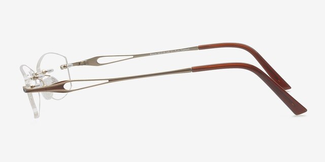 Blaine Golden TitaniumEyeglass Frames from EyeBuyDirect, Side View