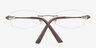 Blaine Golden TitaniumEyeglass Frames from EyeBuyDirect, Closed View