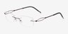 Aaliyah Purple TitaniumEyeglass Frames from EyeBuyDirect, Angle View