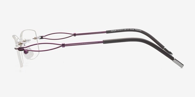 Aaliyah Purple TitaniumEyeglass Frames from EyeBuyDirect, Side View