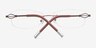 Aaliyah Burgundy TitaniumEyeglass Frames from EyeBuyDirect, Closed View