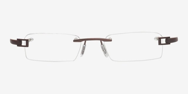 Andre Coffee MetalEyeglass Frames from EyeBuyDirect, Front View