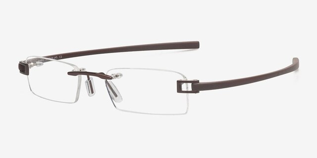 Andre Coffee MetalEyeglass Frames from EyeBuyDirect, Angle View