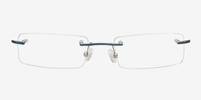 Alonzo Bleu Métal Montures de lunettes de vue d'EyeBuyDirect