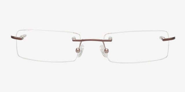 Alonzo Brun MétalMontures de lunettes de vue d'EyeBuyDirect, Vue de Face