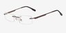 Alonzo Brun MétalMontures de lunettes de vue d'EyeBuyDirect, Vue d'Angle