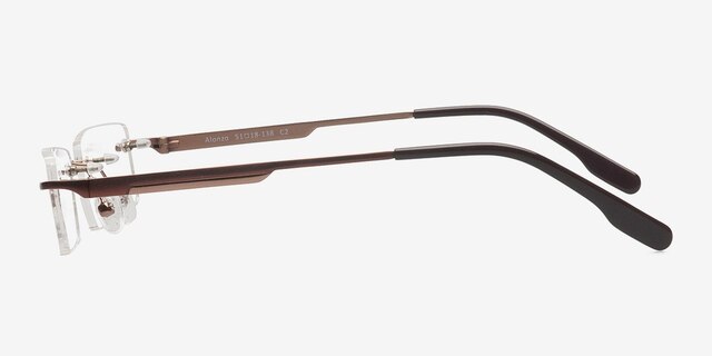 Alonzo Brun MétalMontures de lunettes de vue d'EyeBuyDirect, Vue de Côté