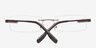 Alonzo Brun MétalMontures de lunettes de vue d'EyeBuyDirect, Vue Rapprochée